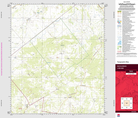 Neckarboo 7833 Topographic Map 1:100k