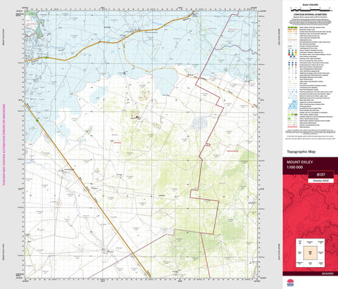 Mount Oxley 8137 Topographic Map 1:100k