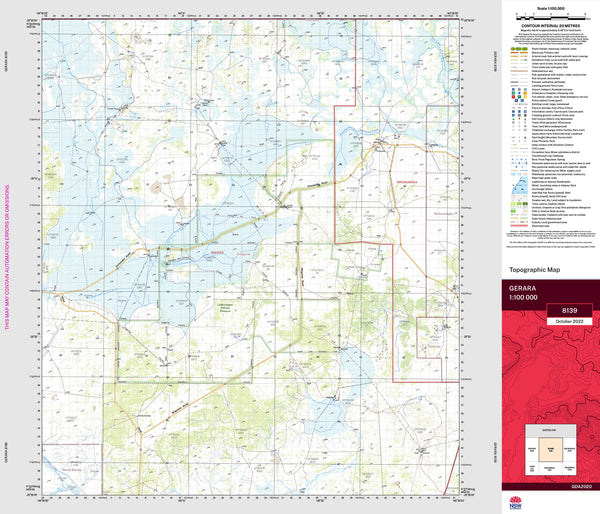 Gerara 8139 Topographic Map 1:100k