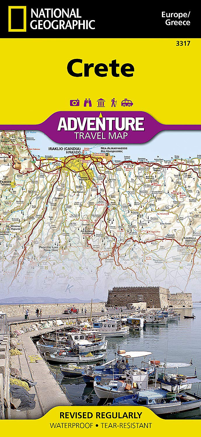 Crete Line Map Crete Folded Map – National Geographic | Mapworld