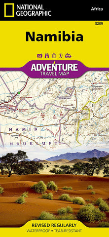 Namibia Adventure Travel Map by National Geographic