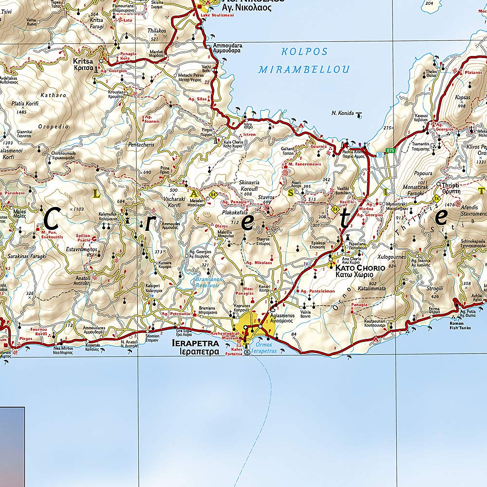 Crete Map Rivers Crete Folded Map – National Geographic | Mapworld