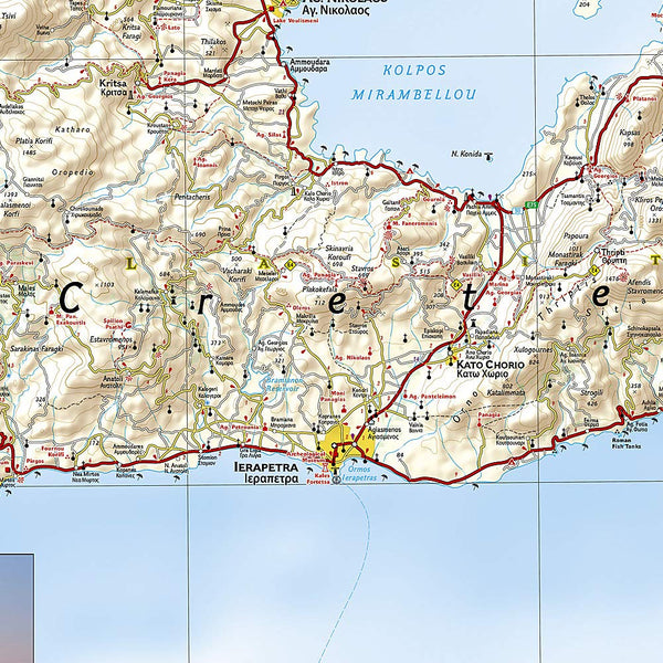 Crete Line Map Crete Folded Map – National Geographic | Mapworld