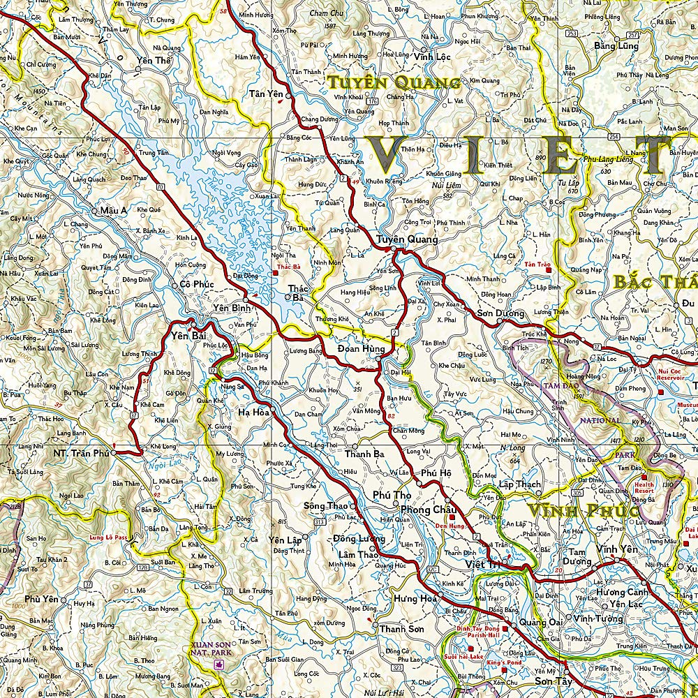 Vietnam North National Geographic Folded Map