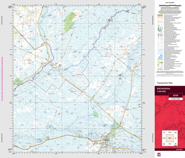 Brewarrina 8238 Topographic Map 1:100k