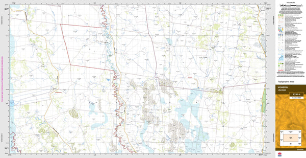 Womboin 8336-N Topographic Map 1:50k