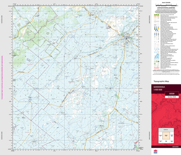 Goodooga 8339 Topographic Map 1:100k