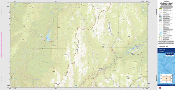 Geehi Dam 8525-2N Topographic Map 1:25k