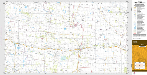 Collie 8534-N Topographic Map 1:50k