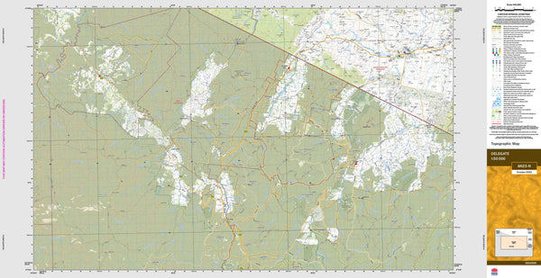 Delegate 8623-N Topographic Map 1:50k