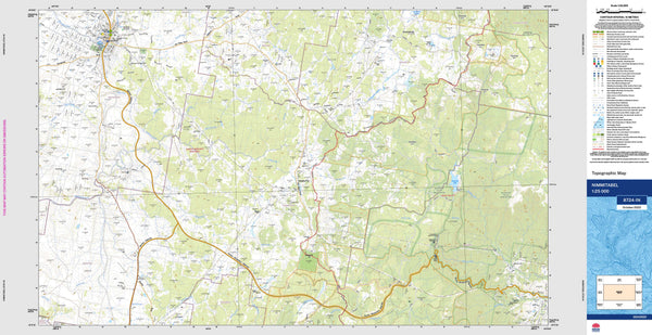 Nimmitabel Map Nimmitabel 8724-1N NSW 1:25k Topographic Map | Shop Mapworld