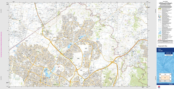 Hall 8727-4S Topographic Map 1:25k