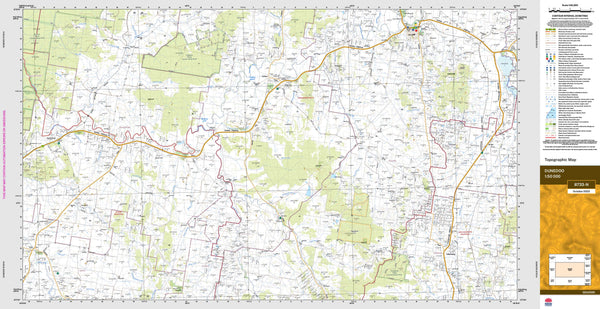 Dunedoo 8733-N Topographic Map 1:50k