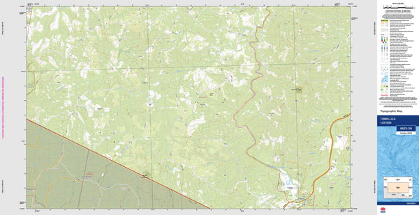 Timbillica 8823-3N Topographic Map 1:25k
