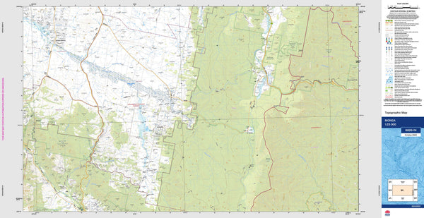 Monga 8826-1N Topographic Map 1:25k