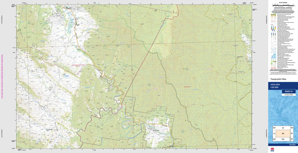 Araluen 8826-1S Topographic Map 1:25k