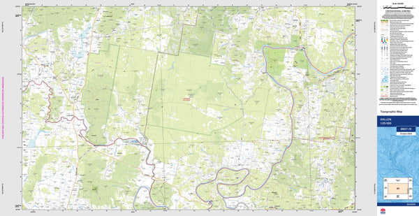 Oallen 8827-1S Topographic Map 1:25k