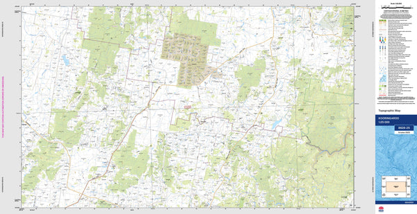 Kooringaroo 8828-2S Topographic Map 1:25k