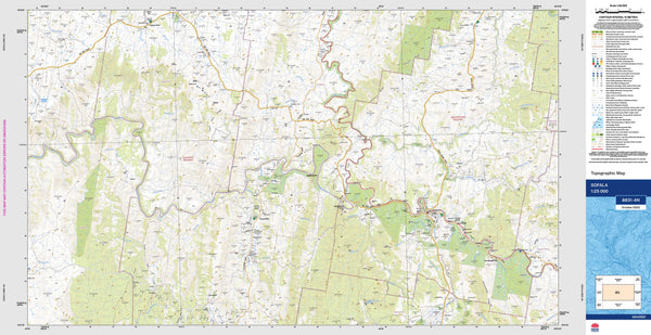 Sofala 8831-4N Topographic Map 1:25k