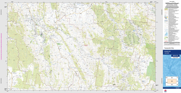 Windeyer 8832-3N Topographic Map 1:25k