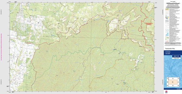 Corang 8927-3N Topographic Map 1:25k