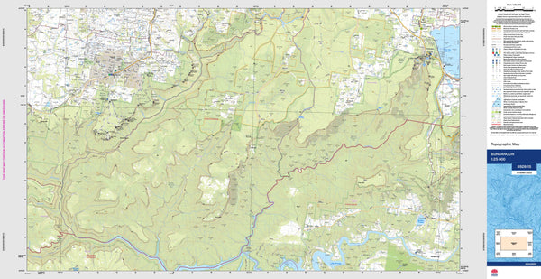 Bundanoon 8928-1S Topographic Map 1:25k