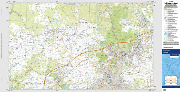 Mittagong 8929-2S Topographic Map 1:25k