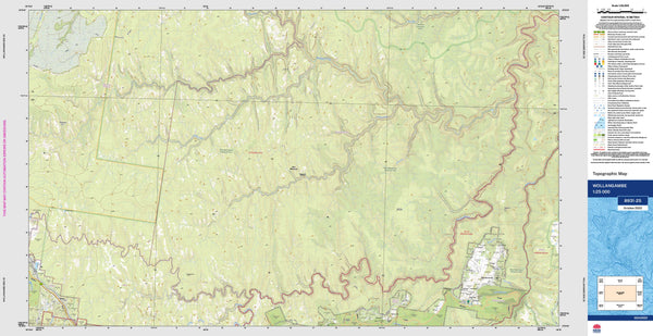 Wollangambe 8931-2S Topographic Map 1:25k