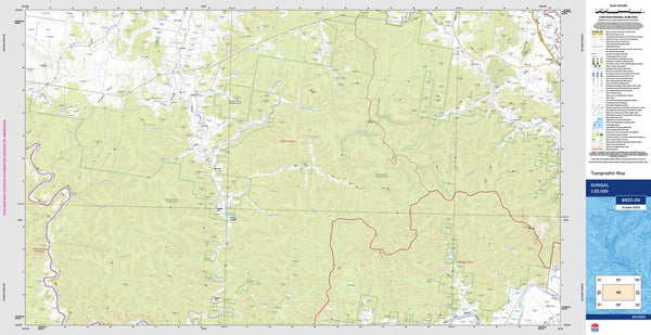 Gungal 8933-2N Topographic Map 1:25k