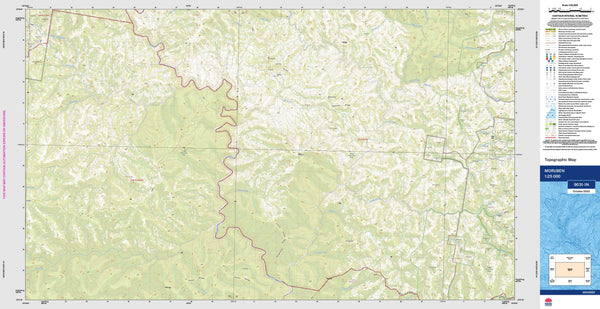 Moruben 9031-1N Topographic Map 1:25k