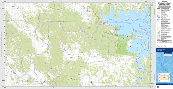 Copeton Dam 9038-2S Topographic Map 1:25k