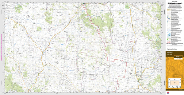 Graman 9039-S Topographic Map 1:50k