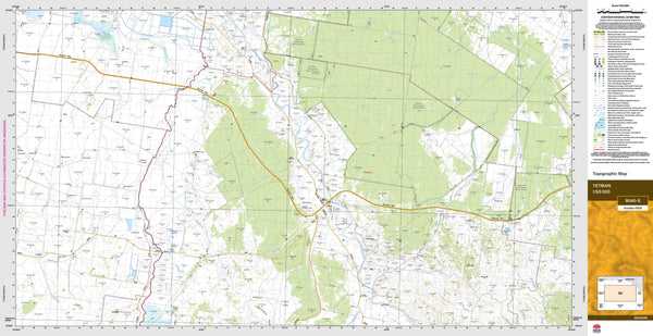 Yetman 9040-S Topographic Map 1:50k