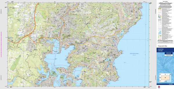 Gosford 9131-2S Topographic Map 1:25k