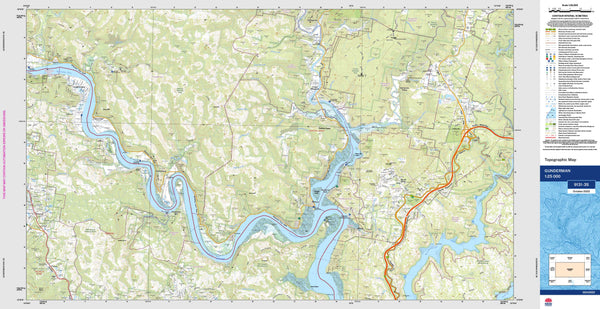 Gunderman 9131-3S Topographic Map 1:25k