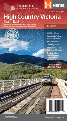 Victorian High Country NE 100K Hema Map