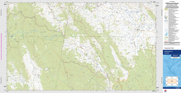 Warranulla 9333-4S Topographic Map 1:25k
