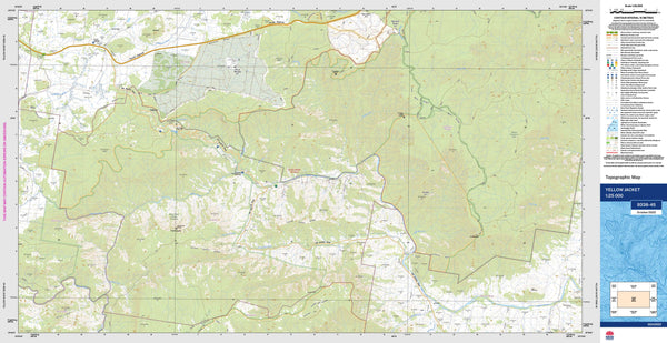 Yellow Jacket 9338-4S Topographic Map 1:25k