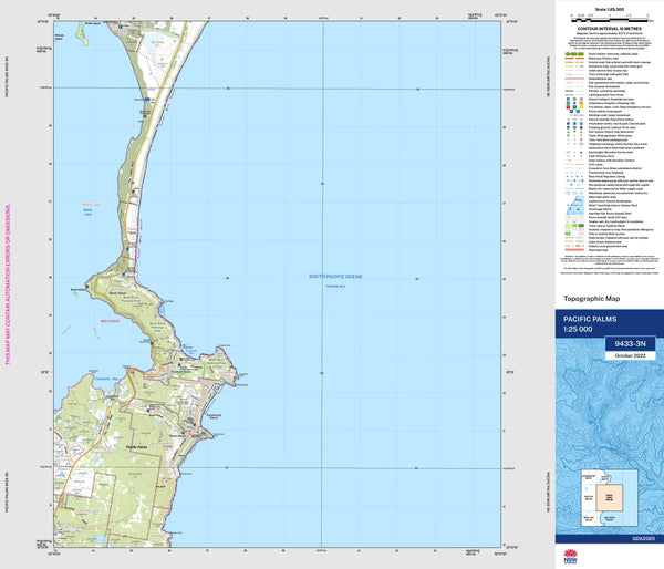 Pacific Palms 9433-3N Topographic Map 1:25k