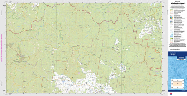 Tinebank 9435-4S Topographic Map 1:25k