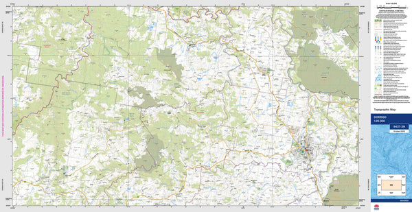 Dorrigo 9437-3N Topographic Map 1:25k