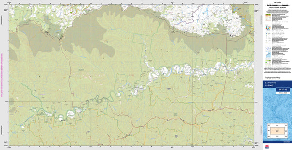 Darkwood 9437-3S Topographic Map 1:25k