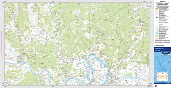 Copmanhurst 9438-1N Topographic Map 1:25k