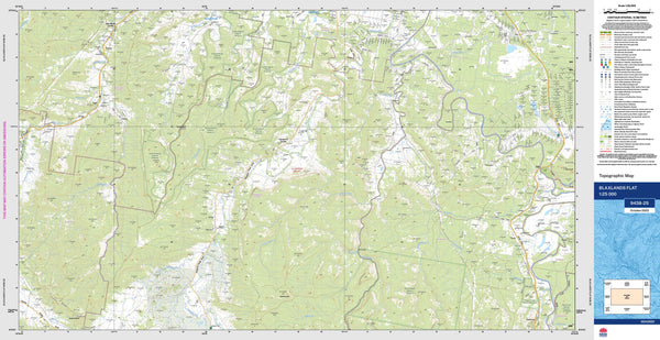 Blaxlands Flat 9438-2S Topographic Map 1:25k