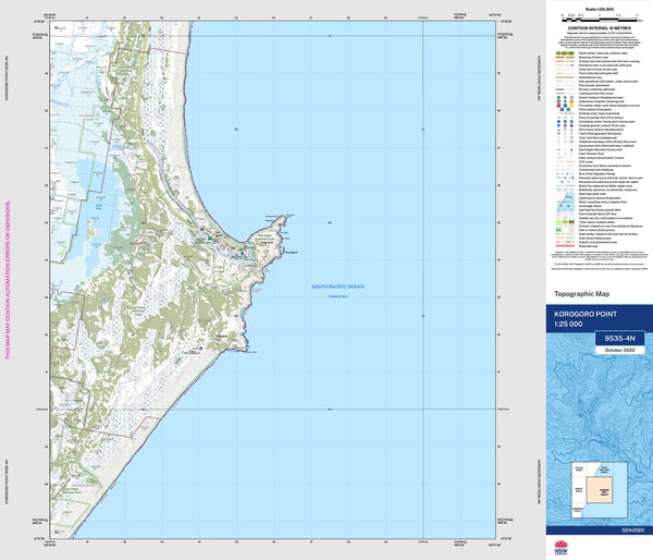 Korogoro Point 9535-4N Topographic Map 1:25k