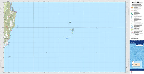 North Solitary Island 9538-2S Topographic Map 1:25k