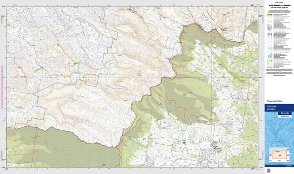 Tyalgum 9541-3N Topographic Map 1:25k