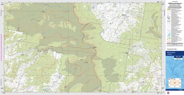Brays Creek 9541-3S Topographic Map 1:25k