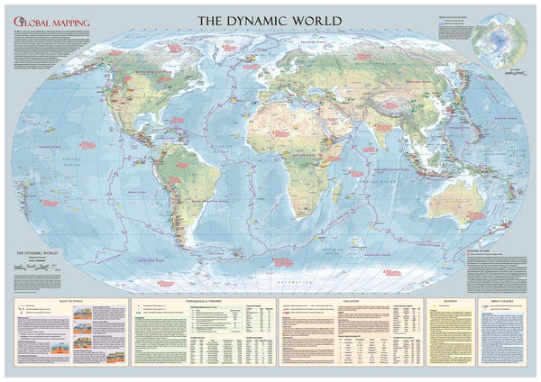 The Dynamic World 1000 x 700mm Wall Map