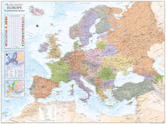 Europe Political Wall Map 1232 x 920mm